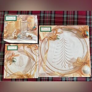 Indiana Glass Holiday Gold Glassware Set